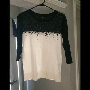 Black and white sweater